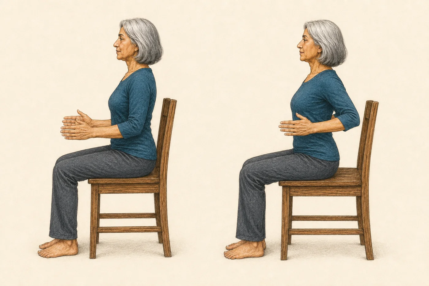 Seated Cobra: Gently broaden the chest and explore shoulder-blade movement.