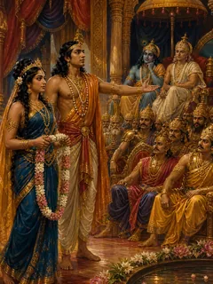 द्रौपदी के स्वयंवर का कथा-चित्र