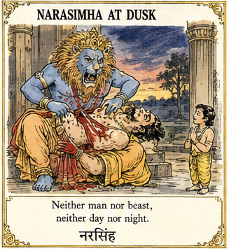 Neither man nor beast, neither day nor night