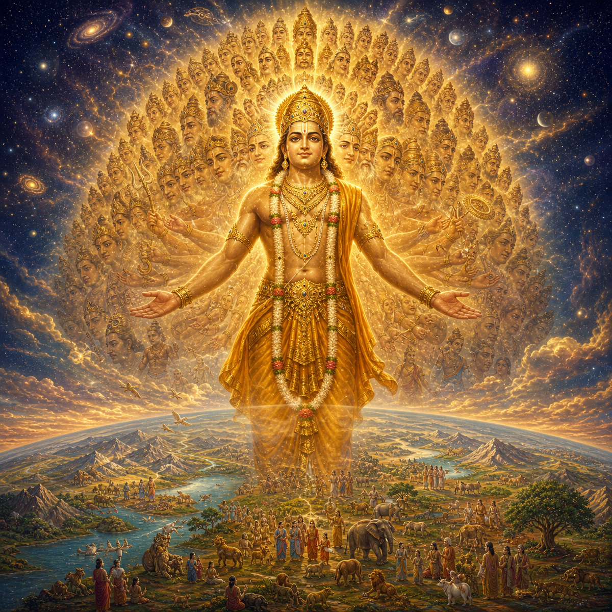 The thousand-headed Virat Purusha