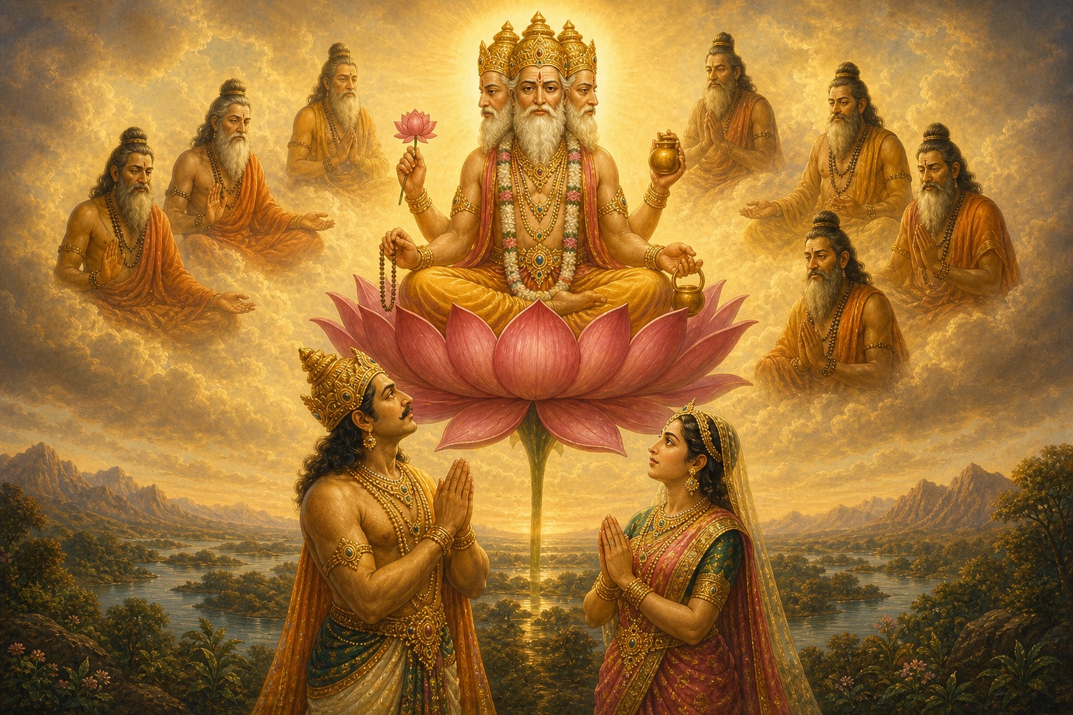 Creation, the Prajapatis, and Svayambhuva Manu